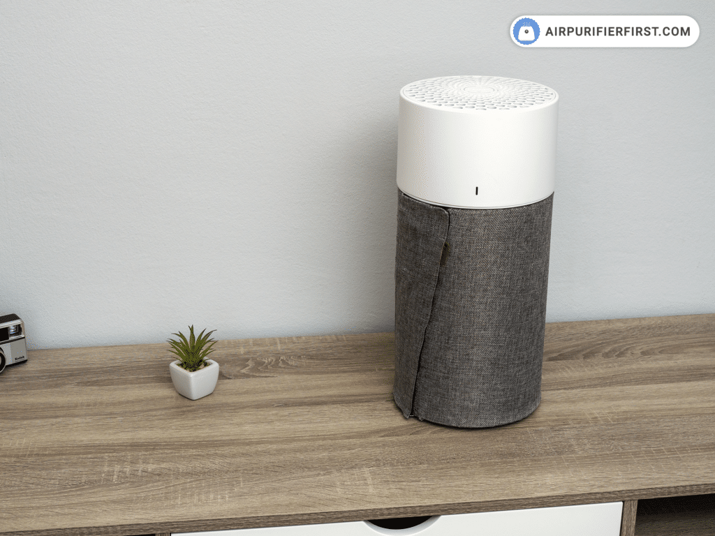 Blueair 411 Auto Air Purifier - Placed on the Office Desk