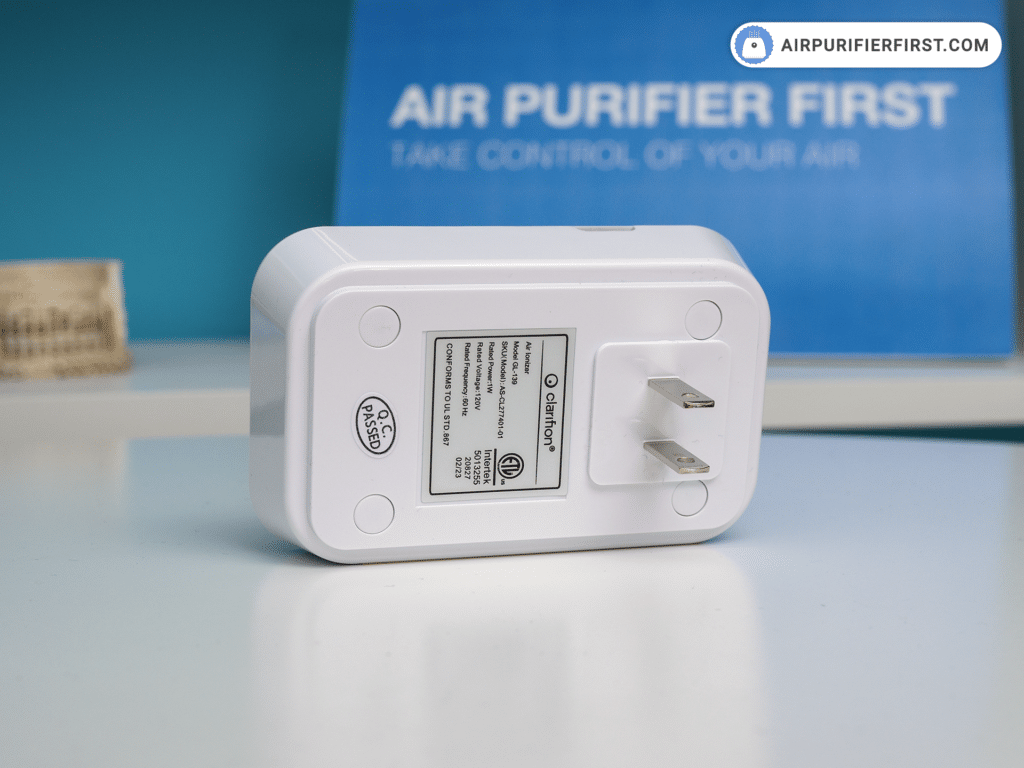 Clarifion Air Ionizer - Bottom side
