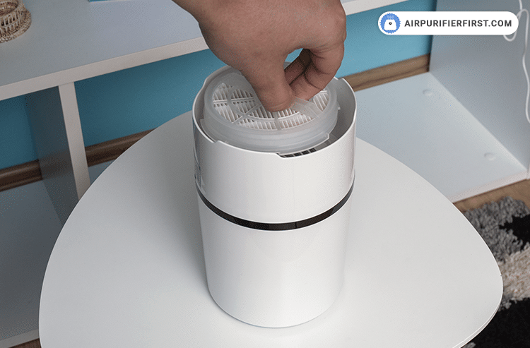 Insert a new, unpacked filter into the device, and the whole process is complete.