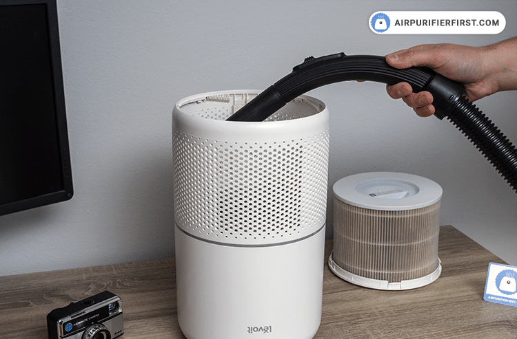 Vacuuming and cleaning inside the Levoit Core 300