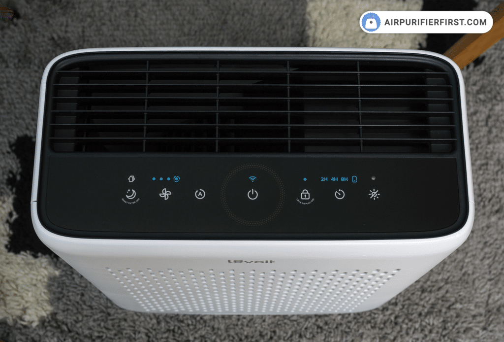 Levoit Vital 100S Air Purifier - A control panel on the top