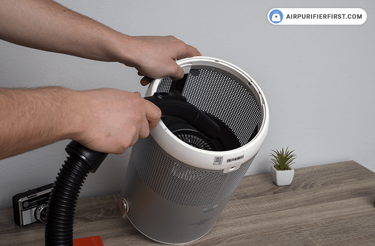 The next step is to vacuum the inside of the device.