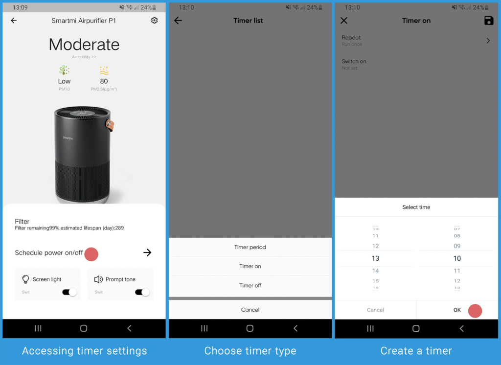 Smartmi P1 Smart APP - Timer