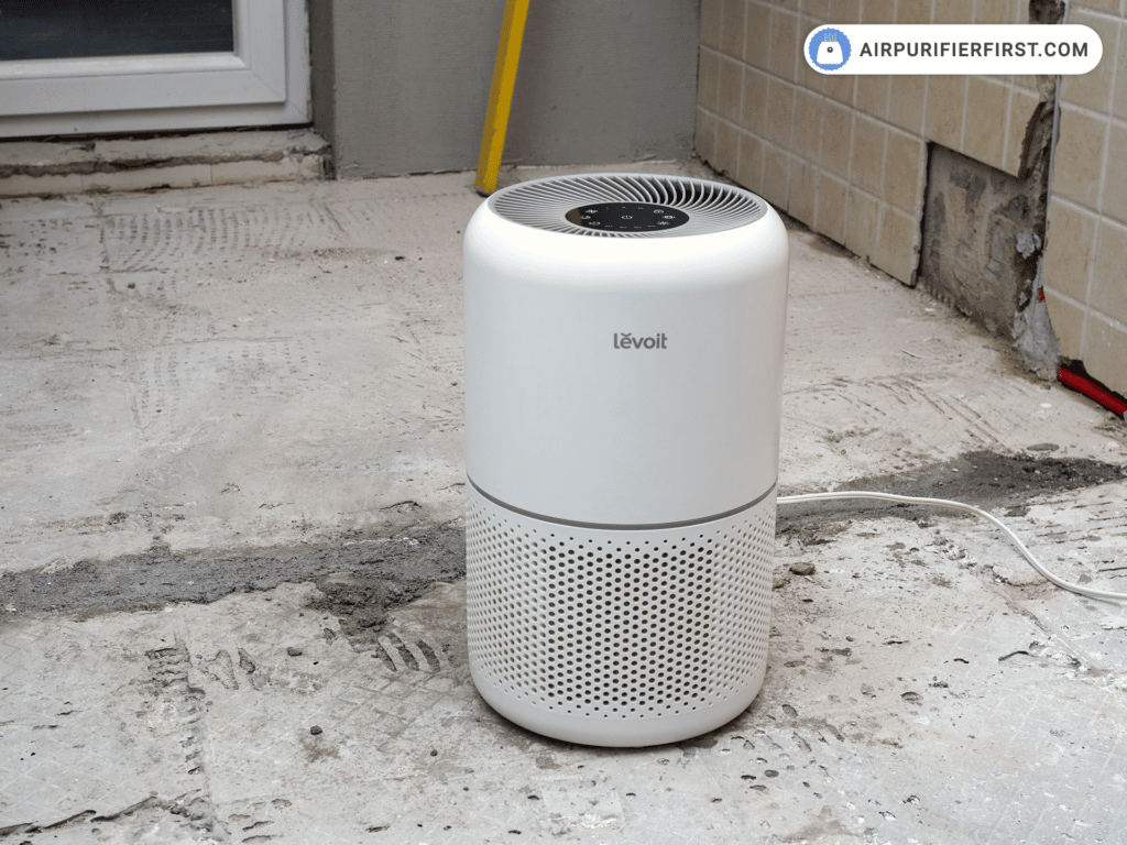 The Levoit Core 300 in a filthy and dusty environment
