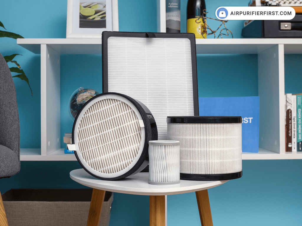 A few different shapes of a HEPA filter.